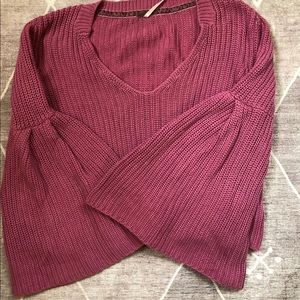 FREE PEOPLE DAMSEL BELL SLEEVE SWEATER